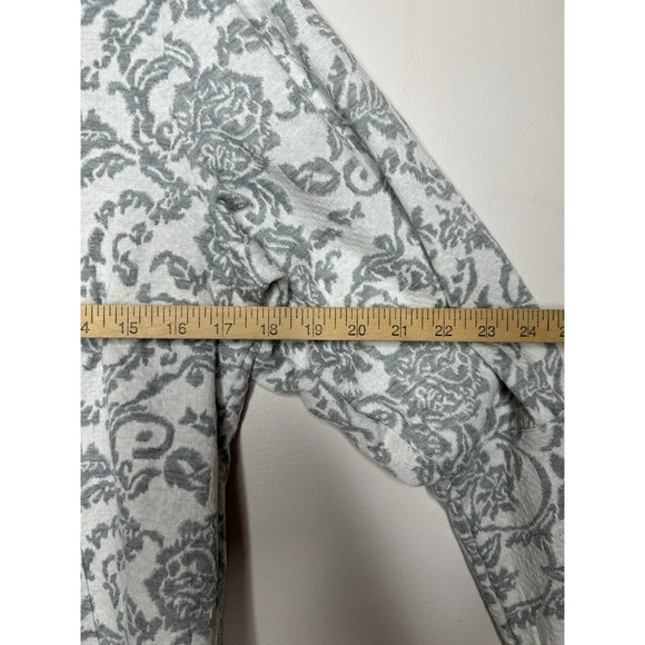 Zac & Rachel Sweatshirt Women's Gray Floral Long Sleeve Crew Neck Size Large - Picture 10 of 11
